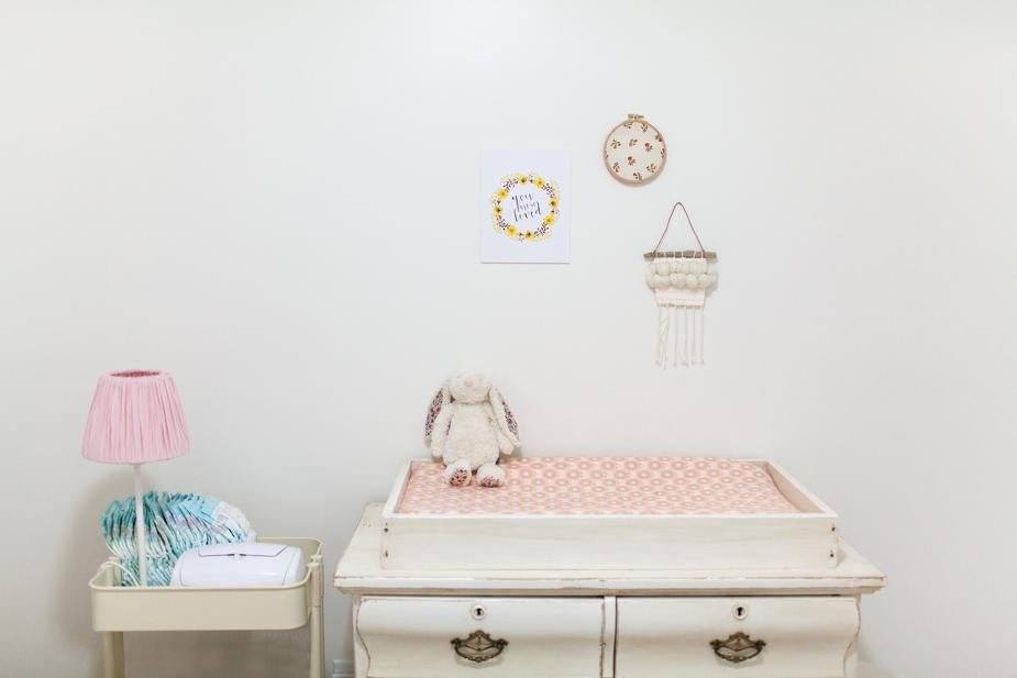 a room with a bed and a table
